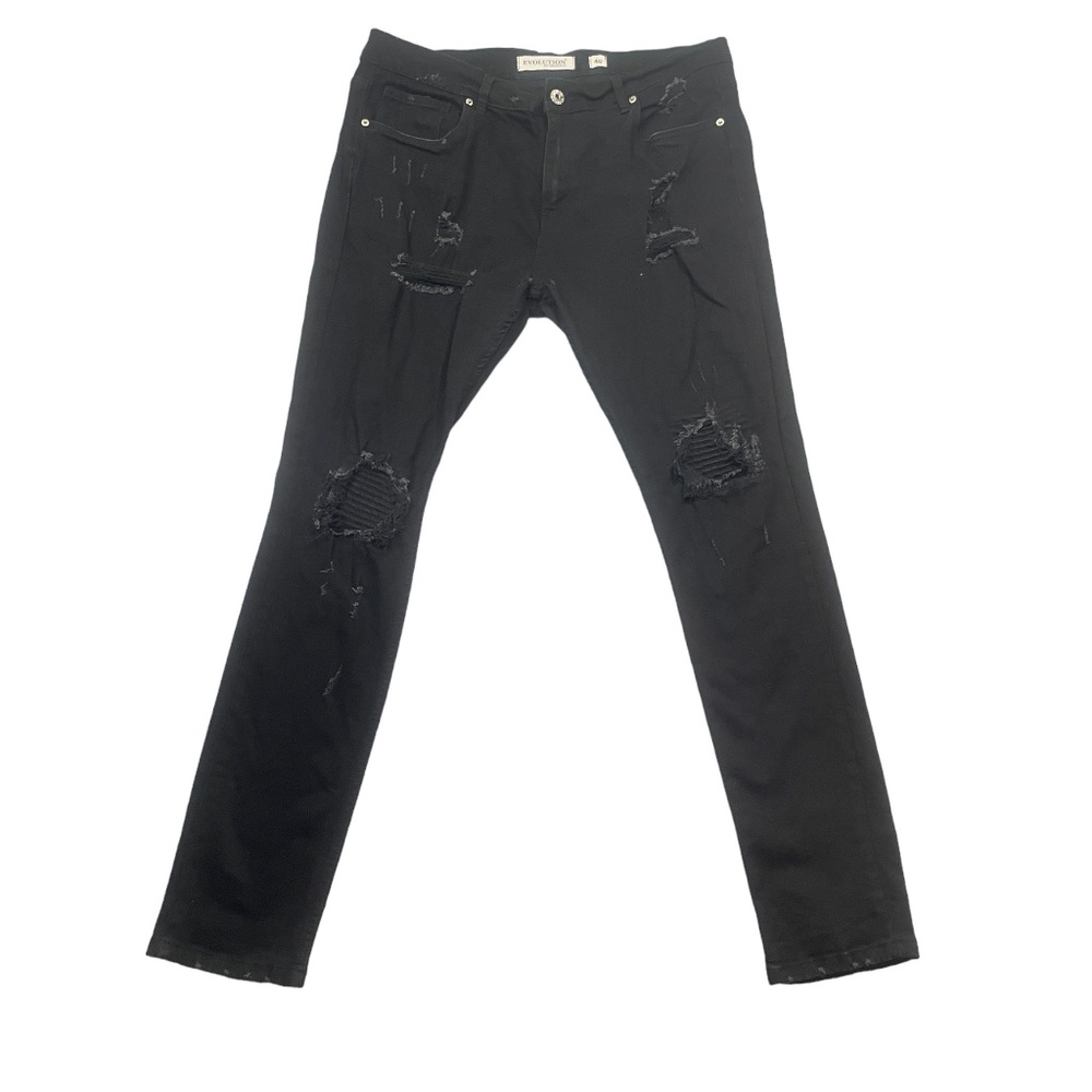 Evolution In Design 40 Jeans Hand Sanded Whisperi… - image 5